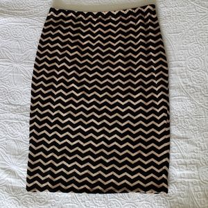 Chevron pencil skirt